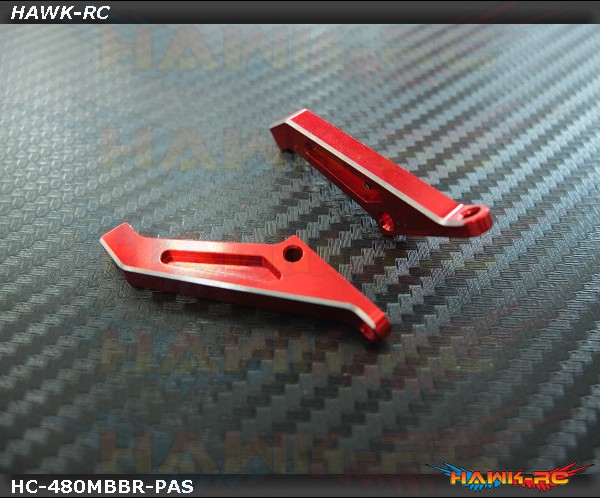 Hawk Creation LOGO 480/550 CNC Metal Pitch Arm Set (Red)